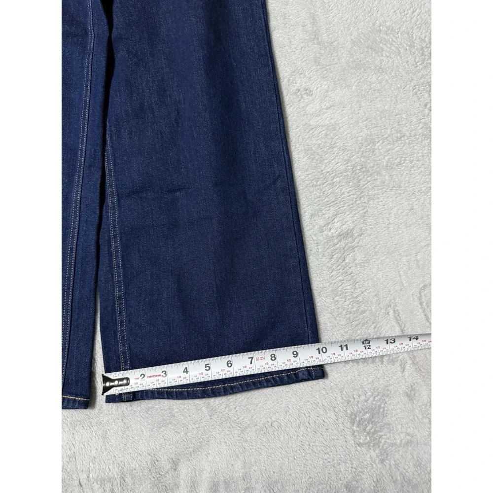 Old Navy Jeans Womens 4‎ Petite Blue High Rise Wow Wide Leg Dark Wash 27x28